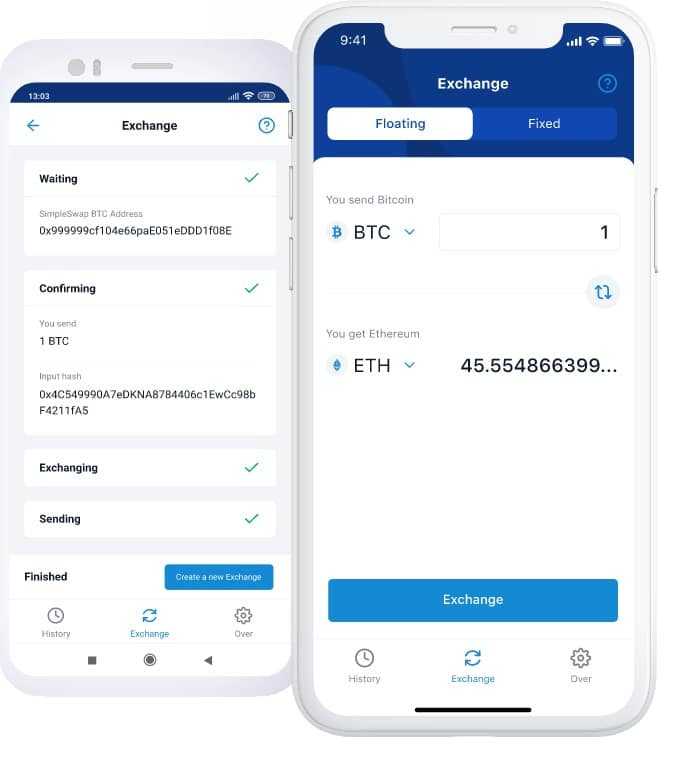 SimpleSwap Mobile