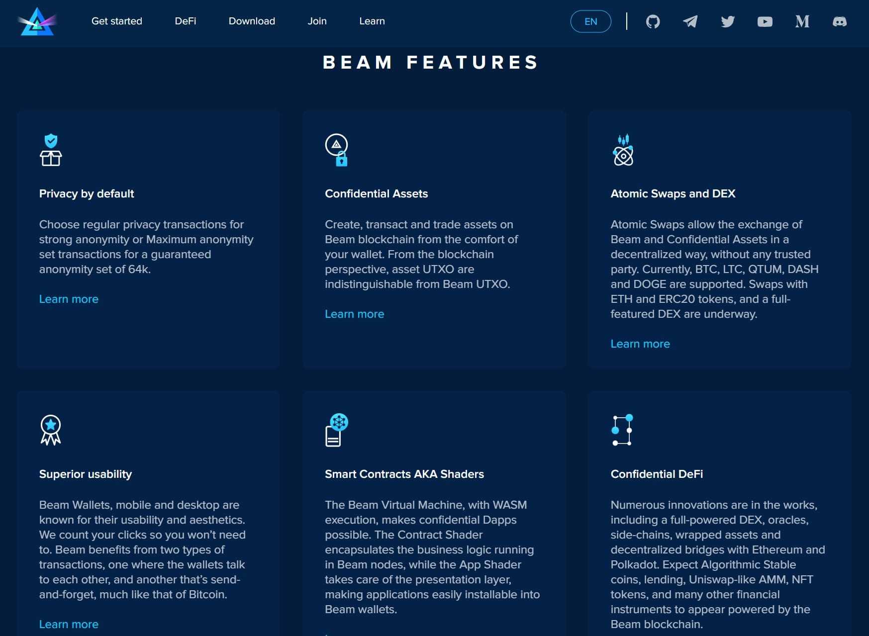 Beam Features