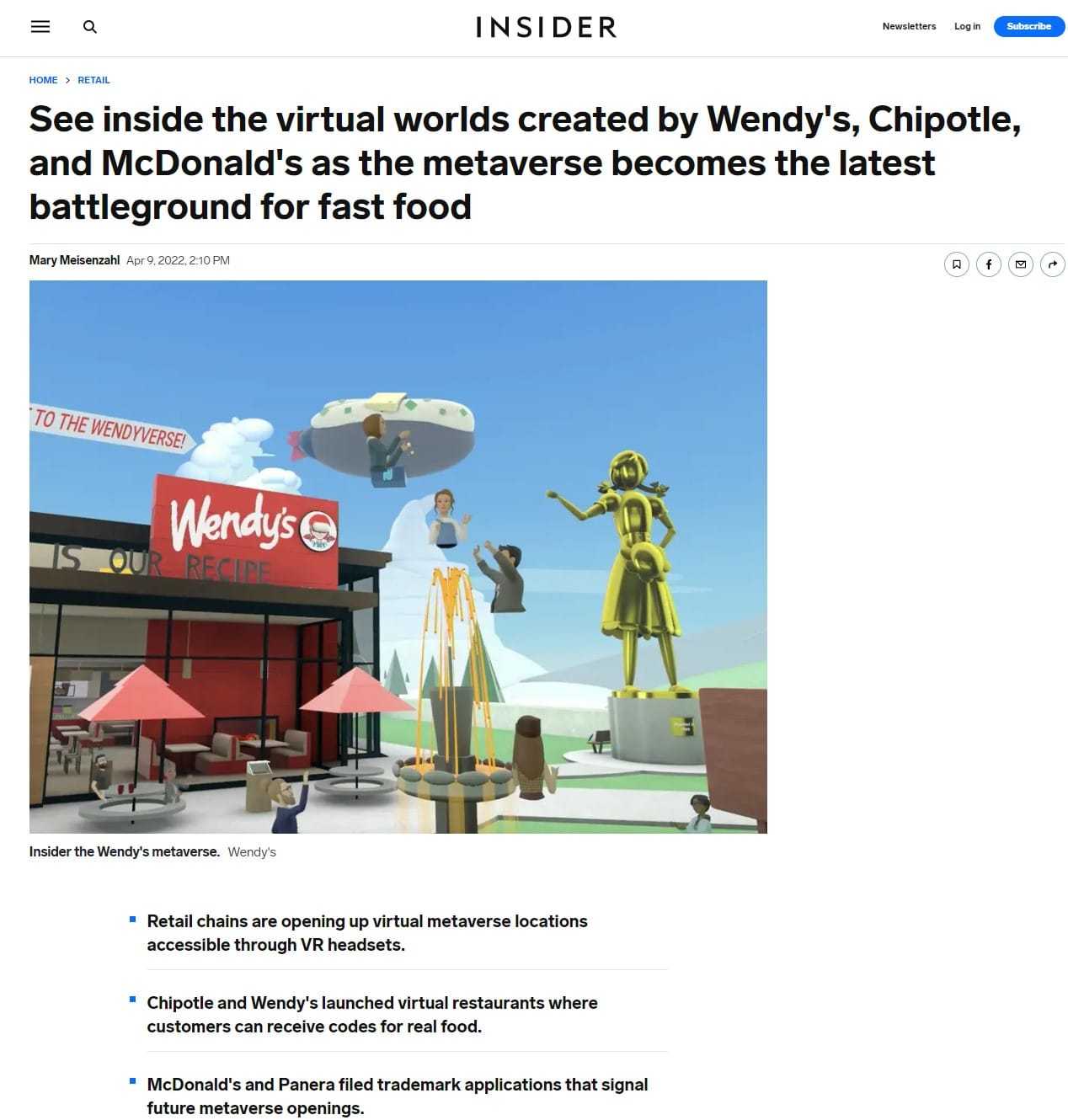 fastfood in the metaverse