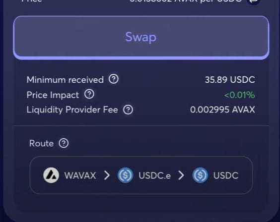 swap info