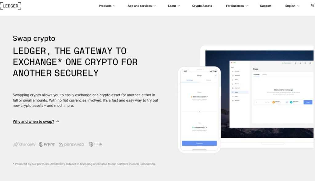 Ledger swap crypto