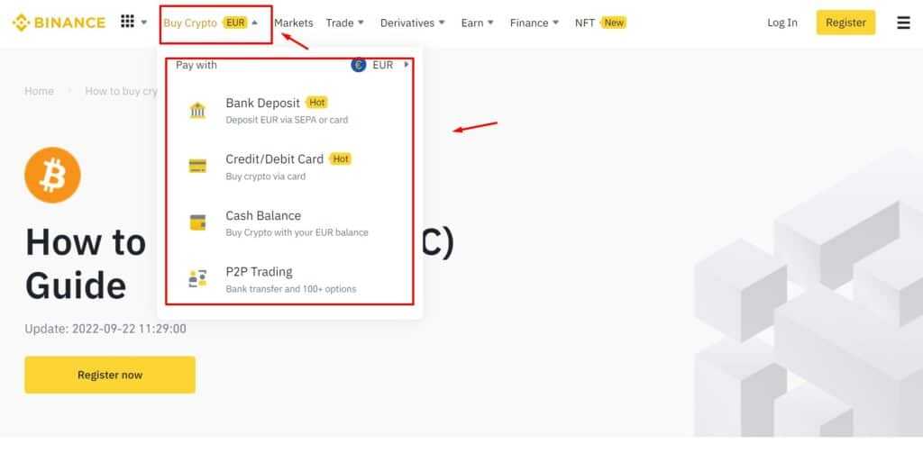 Buy crypto on binance