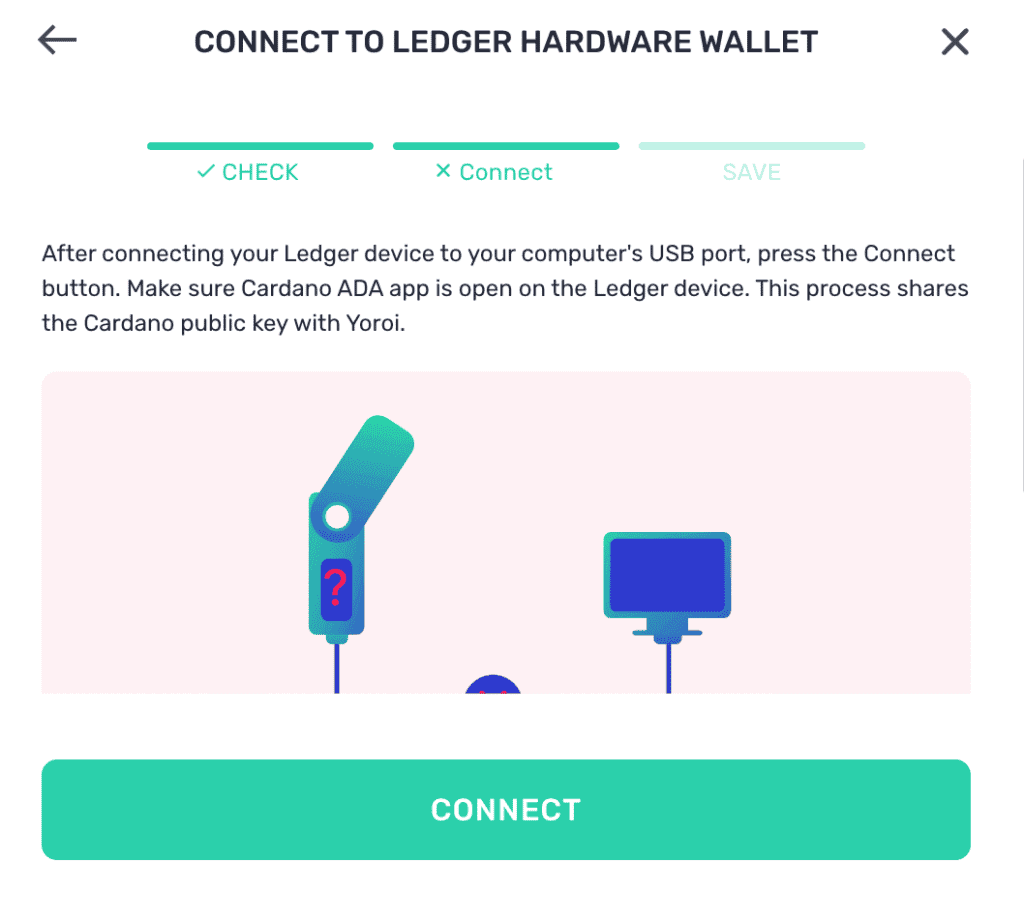 Connect Yoroi to Ledger