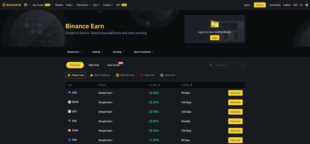 binance earn