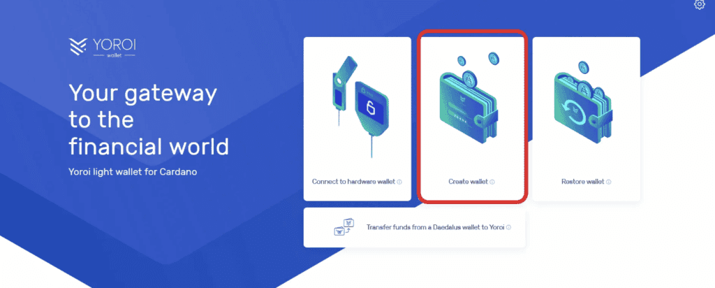 Create Yoroi Wallet