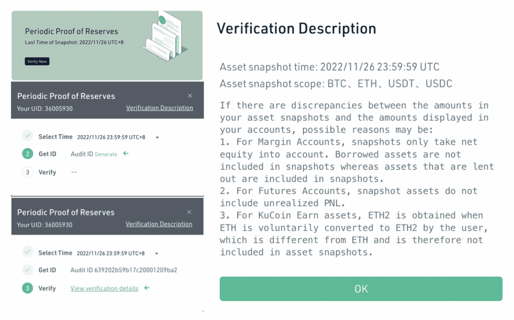 KuCoin Verify Assets