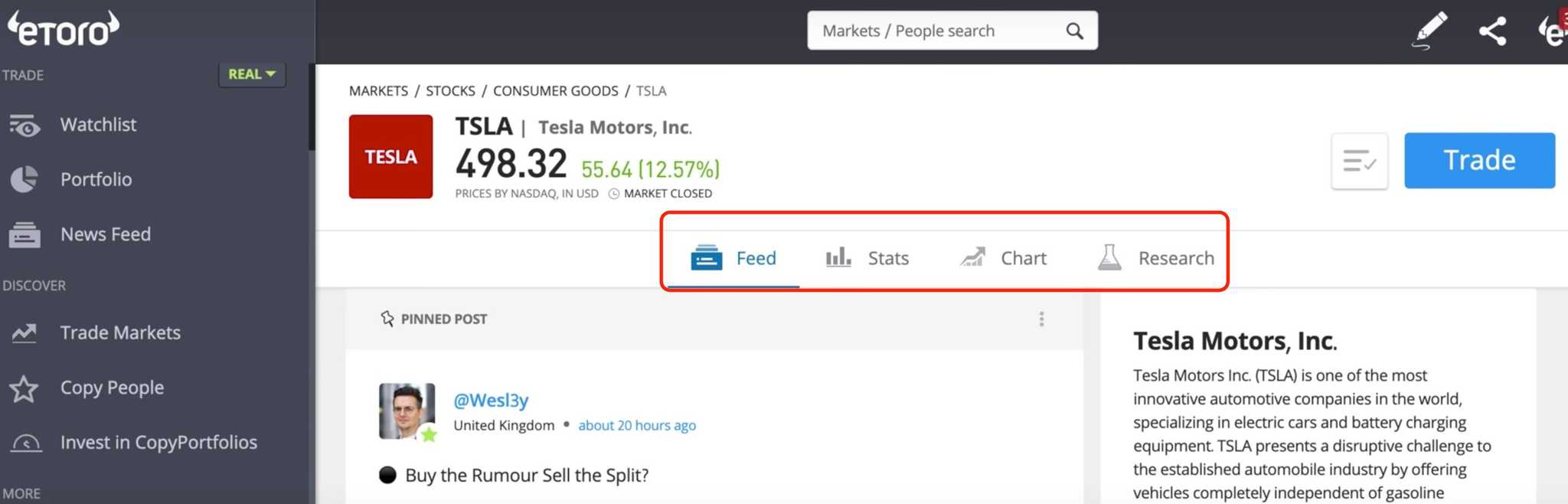 etoro research